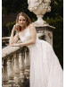 Ivory Lace Tulle Sheer Buttons Back Latest Wedding Dress